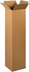 Made in USA - 12" Wide x 12" Long x 48" High Rectangle Heavy Duty Corrugated Box - 2 Walls, Kraft (Color), 100 Lb Capacity - All Tool & Supply