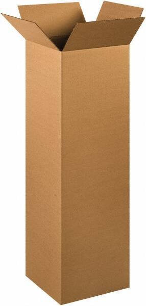 Made in USA - 12" Wide x 12" Long x 40" High Rectangle Corrugated Shipping Box - 1 Wall, Kraft (Color), 65 Lb Capacity - All Tool & Supply