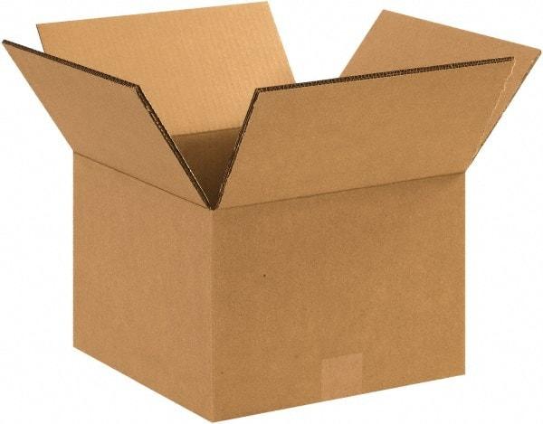 Made in USA - 12" Wide x 12" Long x 8" High Rectangle Heavy Duty Corrugated Box - 2 Walls, Kraft (Color), 100 Lb Capacity - All Tool & Supply