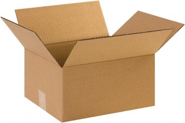 Made in USA - 11" Wide x 12" Long x 6" High Rectangle Corrugated Shipping Box - 1 Wall, Kraft (Color), 65 Lb Capacity - All Tool & Supply