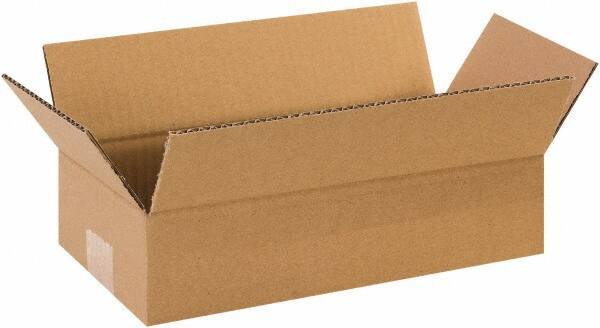 Made in USA - 6" Wide x 12" Long x 3" High Rectangle Corrugated Shipping Box - 1 Wall, Kraft (Color), 65 Lb Capacity - All Tool & Supply