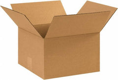 Made in USA - 11" Wide x 11" Long x 7" High Rectangle Corrugated Shipping Box - 1 Wall, Kraft (Color), 65 Lb Capacity - All Tool & Supply