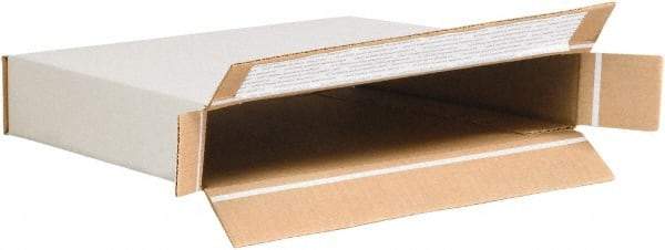 Made in USA - 2" Wide x 10-7/8" Long x 12-1/4" High Rectangle Corrugated Shipping Box - 1 Wall, White, 65 Lb Capacity - All Tool & Supply