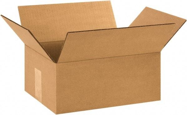 Made in USA - 9" Wide x 12" Long x 5" High Rectangle Corrugated Shipping Box - 1 Wall, Kraft (Color), 65 Lb Capacity - All Tool & Supply