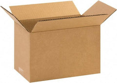 Made in USA - 6" Wide x 10" Long x 6" High Rectangle Corrugated Shipping Box - 1 Wall, Kraft (Color), 65 Lb Capacity - All Tool & Supply