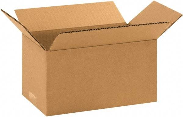 Made in USA - 6" Wide x 10" Long x 5" High Rectangle Corrugated Shipping Box - 1 Wall, Kraft (Color), 65 Lb Capacity - All Tool & Supply