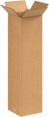 Made in USA - 9" Wide x 9" Long x 30" High Rectangle Corrugated Shipping Box - 1 Wall, Kraft (Color), 65 Lb Capacity - All Tool & Supply