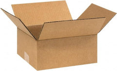 Made in USA - 8" Wide x 9" Long x 4" High Rectangle Corrugated Shipping Box - 1 Wall, Kraft (Color), 65 Lb Capacity - All Tool & Supply