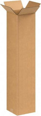 Made in USA - 9" Wide x 9" Long x 36" High Rectangle Corrugated Shipping Box - 1 Wall, Kraft (Color), 65 Lb Capacity - All Tool & Supply