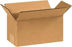 Made in USA - 4" Wide x 8" Long x 4" High Rectangle Corrugated Shipping Box - 1 Wall, Kraft (Color), 65 Lb Capacity - All Tool & Supply