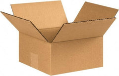 Made in USA - 7" Wide x 7" Long x 3" High Rectangle Corrugated Shipping Box - 1 Wall, Kraft (Color), 65 Lb Capacity - All Tool & Supply