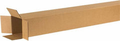 Made in USA - 6" Wide x 6" Long x 72" High Rectangle Corrugated Shipping Box - 1 Wall, Kraft (Color), 65 Lb Capacity - All Tool & Supply