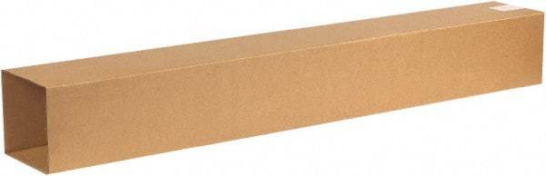 Made in USA - 6" Wide x 6" Long x 48" High Rectangle Telescoping Box - 1 Wall, Kraft (Color), 65 Lb Capacity - All Tool & Supply