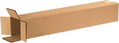 Made in USA - 6" Wide x 6" Long x 36" High Rectangle Heavy Duty Corrugated Box - 2 Walls, Kraft (Color), 100 Lb Capacity - All Tool & Supply