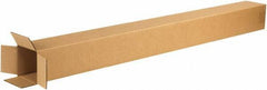 Made in USA - 4" Wide x 4" Long x 48" High Rectangle Corrugated Shipping Box - 1 Wall, Kraft (Color), 65 Lb Capacity - All Tool & Supply