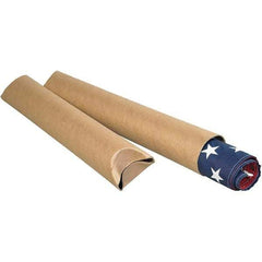 Made in USA - 4" Diam x 36" Long Round Crimped End Mailing Tubes - 1 Wall, Kraft (Color) - All Tool & Supply