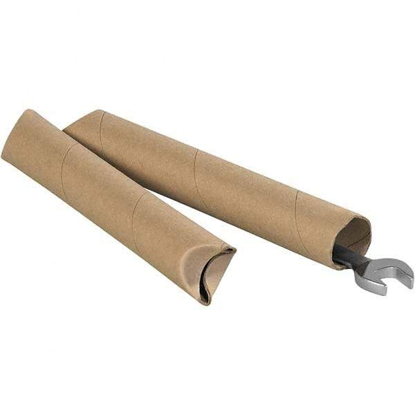 Made in USA - 1-1/2" Diam x 18" Long Round Crimped End Mailing Tubes - 1 Wall, Kraft (Color) - All Tool & Supply