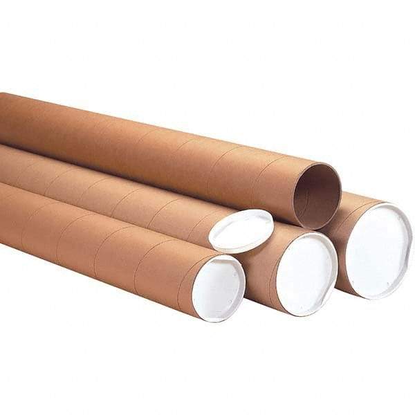 Made in USA - 4" Diam x 72" Long Round Heavy Duty Mailing Tubes - 1 Wall, Kraft (Color) - All Tool & Supply