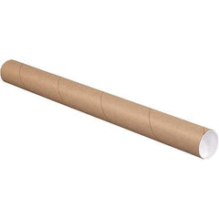 Made in USA - 2-1/2" Diam x 15" Long Round Kraft Mailing Tubes - 1 Wall, Kraft (Color) - All Tool & Supply