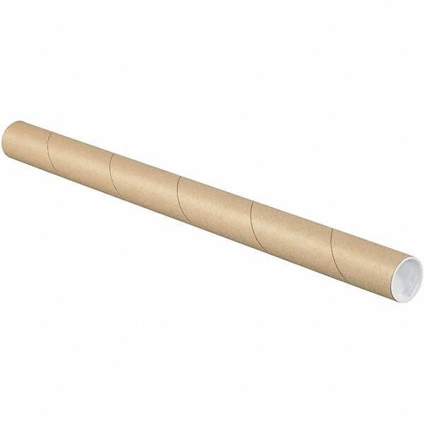 Made in USA - 1-1/2" Diam x 24" Long Round Kraft Mailing Tubes - 1 Wall, Kraft (Color) - All Tool & Supply