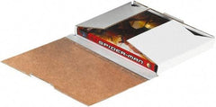 Made in USA - 5-7/16" Wide x 7-5/8" Long x 11/16" High Rectangle Crush Proof Mailers - 1 Wall, White - All Tool & Supply