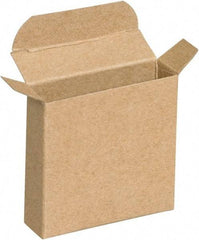 Made in USA - 4-1/2" Wide x 3" Long x 3" High Rectangle Chipboard Box - 1 Wall, Kraft (Color) - All Tool & Supply