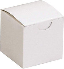 Made in USA - 2" Wide x 2" Long x 2" High Square Chipboard Box - 1 Wall, White - All Tool & Supply