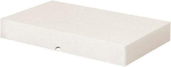 Made in USA - 14" Wide x 8-1/2" Long x 2" High Rectangle Chipboard Box - 1 Wall, White - All Tool & Supply