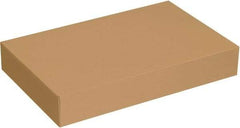 Made in USA - 12" Wide x 19" Long x 3" High Rectangle Chipboard Box - 1 Wall, Kraft (Color) - All Tool & Supply