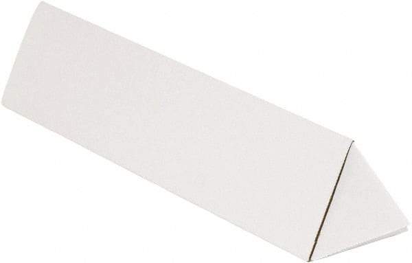 Made in USA - 2" Diam x 18" Long Corrugated Triangular Mailing Tube - 1 Wall, White - All Tool & Supply