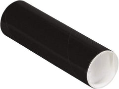 Made in USA - 2" Diam x 6" Long Round Colored Mailing Tubes - 1 Wall, Black - All Tool & Supply