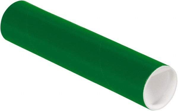 Made in USA - 2" Diam x 9" Long Round Colored Mailing Tubes - 1 Wall, Green - All Tool & Supply