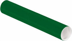 Made in USA - 2" Diam x 12" Long Round Colored Mailing Tubes - 1 Wall, Green - All Tool & Supply