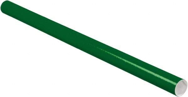 Made in USA - 2" Diam x 36" Long Round Colored Mailing Tubes - 1 Wall, Green - All Tool & Supply