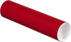 Made in USA - 3" Diam x 12" Long Round Colored Mailing Tubes - 1 Wall, Red - All Tool & Supply