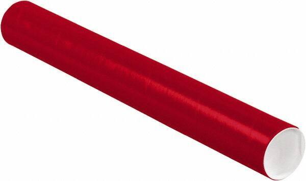 Made in USA - 3" Diam x 24" Long Round Colored Mailing Tubes - 1 Wall, Red - All Tool & Supply