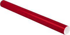 Made in USA - 3" Diam x 36" Long Round Colored Mailing Tubes - 1 Wall, Red - All Tool & Supply