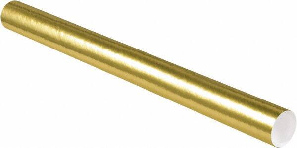 Made in USA - 3" Diam x 36" Long Round Colored Mailing Tubes - 1 Wall, Gold - All Tool & Supply