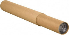 Made in USA - 3-1/4" Diam x 144" Long Round Adjustable Tubes - 1 Wall, Kraft (Color) - All Tool & Supply