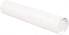 Made in USA - 4" Diam x 48" Long Round White Mailing Tubes - 1 Wall, White - All Tool & Supply