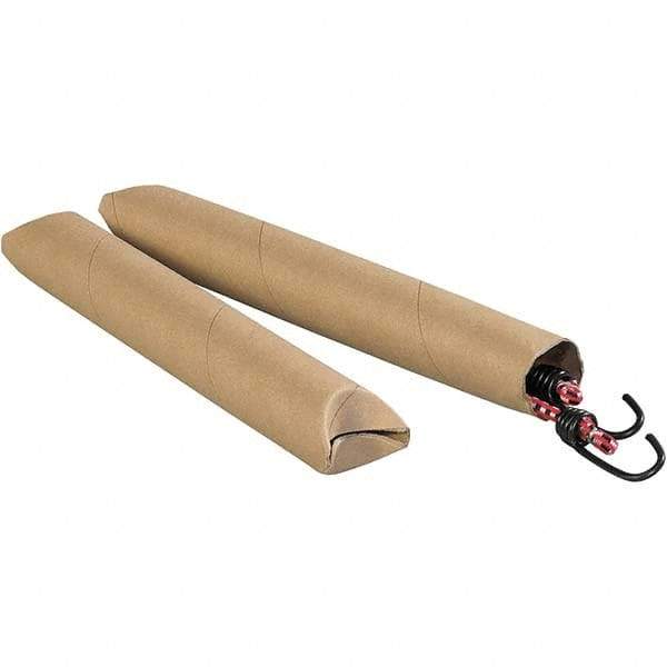 Made in USA - 2" Diam x 12" Long Round Crimped End Mailing Tubes - 1 Wall, Kraft (Color) - All Tool & Supply