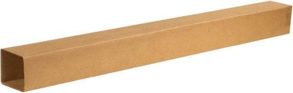 Made in USA - 4" Wide x 4" Long x 48" High Rectangle Telescoping Box - 1 Wall, Kraft (Color), 65 Lb Capacity - All Tool & Supply