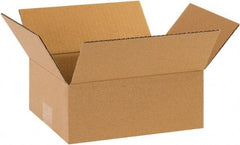 Made in USA - 6" Wide x 8" Long x 3" High Rectangle Corrugated Shipping Box - 1 Wall, Kraft (Color), 65 Lb Capacity - All Tool & Supply