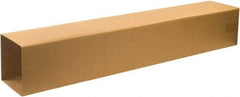 Made in USA - 8" Wide x 8" Long x 48" High Rectangle Telescoping Box - 1 Wall, Kraft (Color), 65 Lb Capacity - All Tool & Supply