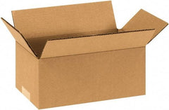 Made in USA - 4" Wide x 9" Long x 4" High Rectangle Corrugated Shipping Box - 1 Wall, Kraft (Color), 65 Lb Capacity - All Tool & Supply