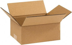 Made in USA - 7" Wide x 9" Long x 3" High Rectangle Corrugated Shipping Box - 1 Wall, Kraft (Color), 65 Lb Capacity - All Tool & Supply