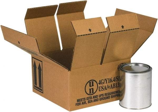 Made in USA - 9-7/16" Wide x 9-7/16" Long x 5" High Rectangle Corrugated Shipping Box - 1 Wall, Kraft (Color), 95 Lb Capacity - All Tool & Supply