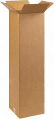 Made in USA - 10" Wide x 10" Long x 38" High Rectangle Corrugated Shipping Box - 1 Wall, Kraft (Color), 65 Lb Capacity - All Tool & Supply