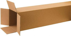 Made in USA - 10" Wide x 10" Long x 72" High Rectangle Corrugated Shipping Box - 1 Wall, Kraft (Color), 65 Lb Capacity - All Tool & Supply