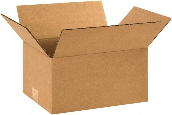 Made in USA - 9" Wide x 12" Long x 6" High Rectangle Corrugated Shipping Box - 1 Wall, Kraft (Color), 65 Lb Capacity - All Tool & Supply